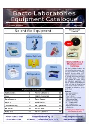 Laboratory Equipment - Balances - Bacto Laboratories
