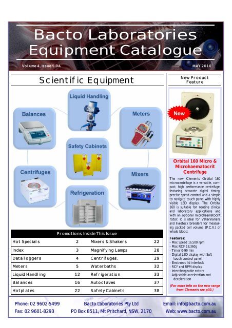 Laboratory Equipment - Balances - Bacto Laboratories