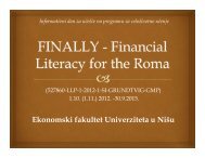 Primer odobrenog projekta â Finansijska pismenost Roma - Tempus