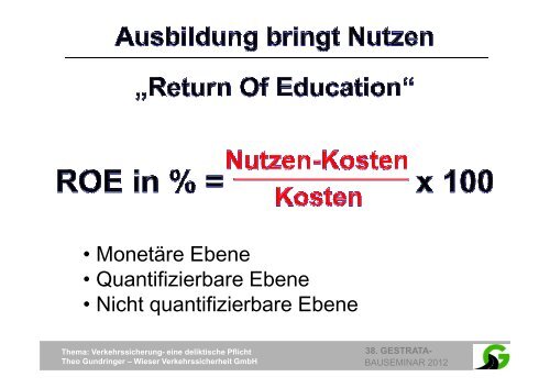 Bauseminar Teil 2 - Gestrata