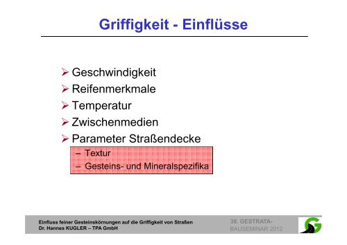 Bauseminar Teil 2 - Gestrata