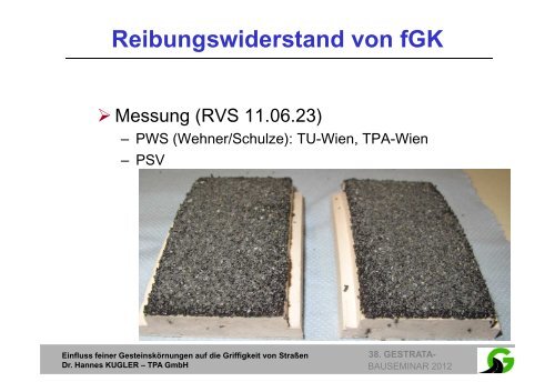 Bauseminar Teil 2 - Gestrata