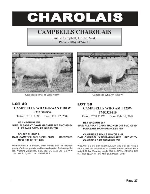 freitag-perrot cattle co. & town n country angus - Charolais Banner