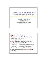 BM 305 BiÃ§imsel Diller ve Otomatlar (Formal Languages and ...