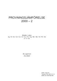 PROVNINGSJÃMFÃRELSE 2000 â 2 - ITM