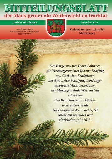 Mitteilungsblatt Dezember 2012 - Marktgemeinde Weitensfeld