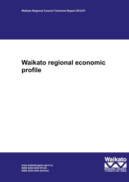 Waikato regional economic profile - Waikato Regional Council