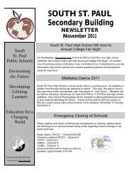 SOUTH ST. PAUL Secondary Building NEWSLETTER November ...