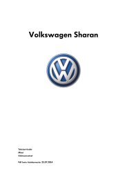 Volkswagen Sharan tekniset tiedot, mitat ja varusteet