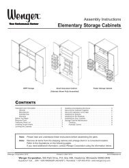 Assembly Instructions - Wenger Corporation