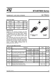 BTA/BTB06 Series - Datasheet Catalog