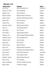 Member List - Building Officials' Association of BC