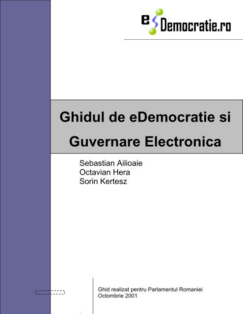 Ghidul de edemocratie si Guvernare Electronica - portal de e ...