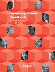 Governing Board Handbook - Bureau of Primary Health Care - HRSA