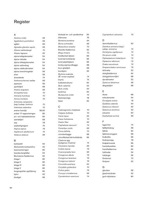 Arter och naturtyper i habitatdir_litet format