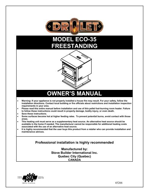 Download the manuel - Drolet