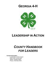 georgia 4-h leadership in action county handbook for leaders