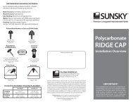 SunSky Ridge Cap Installation Guide - Palram Americas