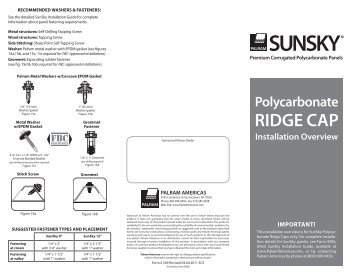 SunSky Ridge Cap Installation Guide - Palram Americas