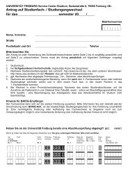 Antragsformular Studienfach-/Studiengangwechsel