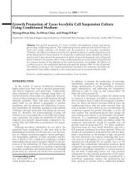 Growth Promotion of Taxus brevifolia Cell Suspension Culture Using ...