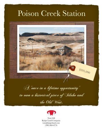 Poison Creek Station - Knipe Land Company