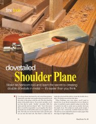 Dovetailed Shoulder Plane - Woodsmith Woodworking Seminars