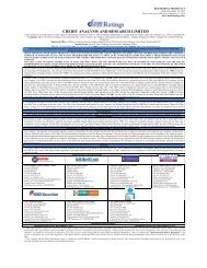 CREDIT ANALYSIS AND RESEARCH LIMITED - IDBI Capital