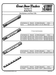 Rear Sills, Corner Post & Headers - Great Dane Trailers