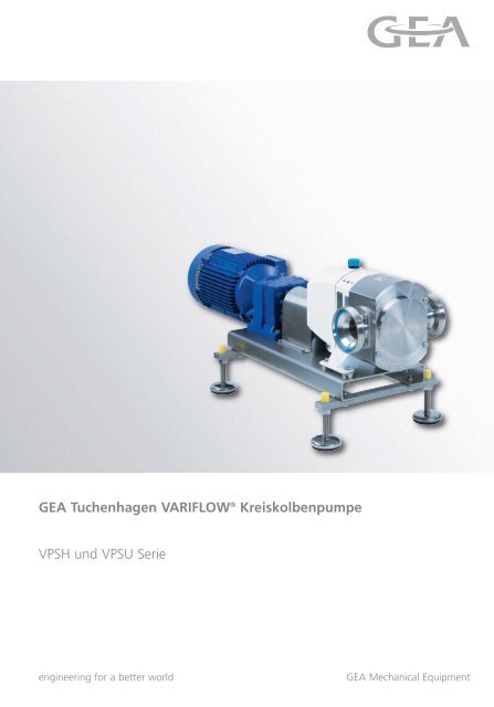 GEA Tuchenhagen®-VARIFLOW Kreiskolbenpumpe VPSH und ...