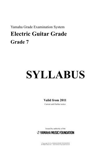 Electric Guitar Grade 7