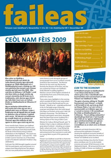 CEÒL NAM FÈIS 2009 - Feisean nan Gaidheal