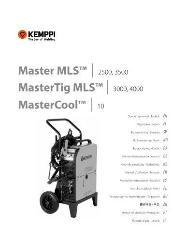 Master MLS™ 2500, 3500 MasterTig MLS™ 3000, 4000