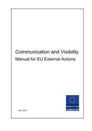 Communication and Visibility Manual for EU External Actions