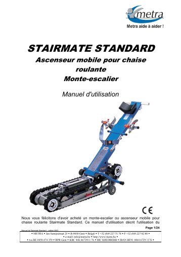 Stairmate STANDARD manuel d'utilisation FR ed 2006 - Metra