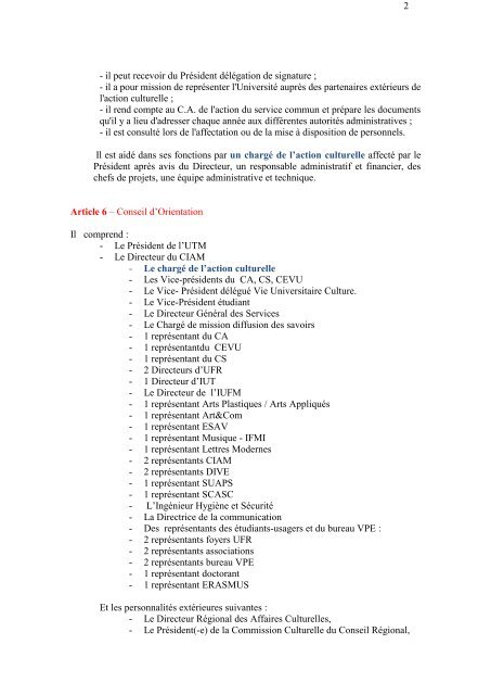 Statuts CIAM - Blogs UTM - UniversitÃ© Toulouse II-Le Mirail