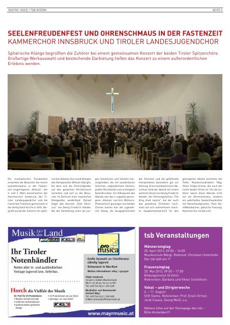 2. Ausgabe - Tiroler Sängerbund