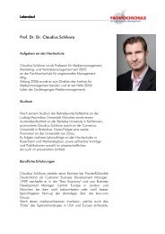 Prof. Dr. Dr. Claudius Schikora - University of Applied Management