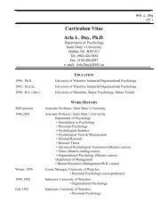 Dr. Arla Day's CV. - Saint Mary's University