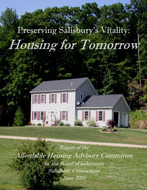 AFFORDABLE HOUSING DRAFT - Salisbury, CT