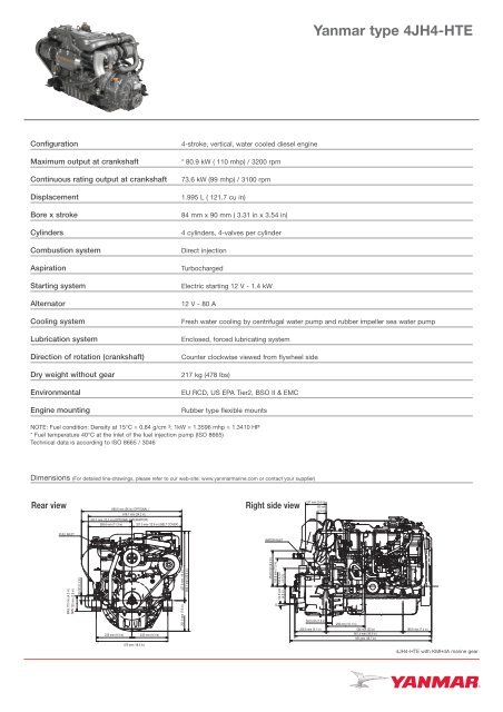 Yanmar type 4JH4-HTE