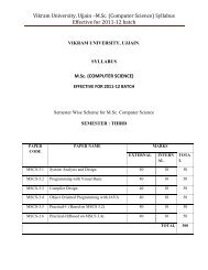 Vikram University, Ujjain â€“M.Sc. (Computer Science) Syllabus ...