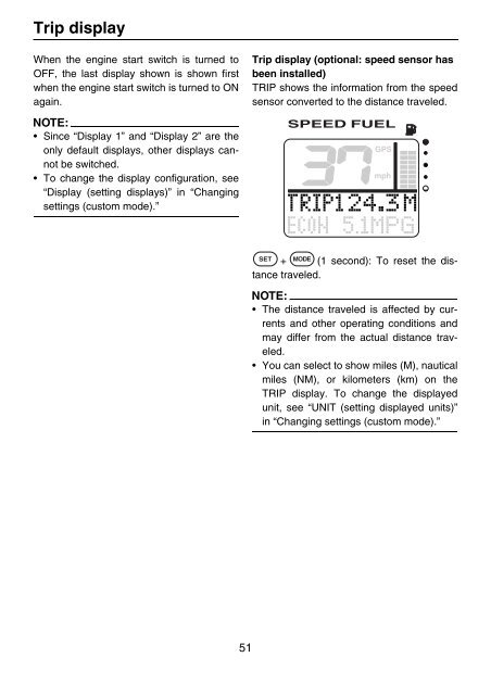 command link multifunction meter (square) - Yamaha Outboards