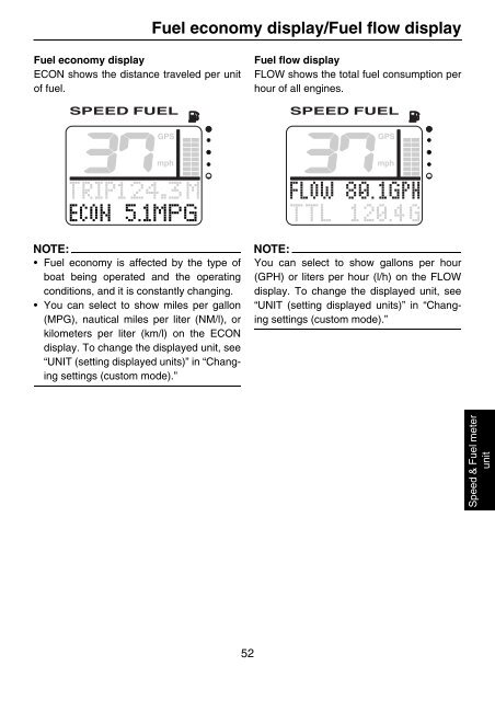 command link multifunction meter (square) - Yamaha Outboards