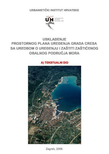 Prostorni plan ureÄenja Grada Cresa - UsklaÄenje s ... - Multilink