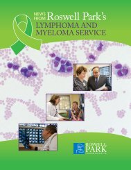 Lymphoma and Myeloma Newsletter - Roswell Park Cancer Institute