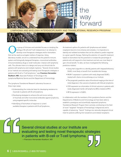 Lymphoma and Myeloma Newsletter - Roswell Park Cancer Institute