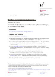Rechtswissenschaft (pdf, 61KB) - Zulassung, Immatrikulation und ...