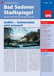 Bad Sodener Stadtspiegel - SPD Main-Taunus