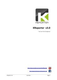 KReporter v3.0 - SugarForge